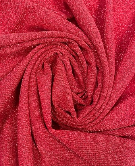 Трикотаж люрекс красный
