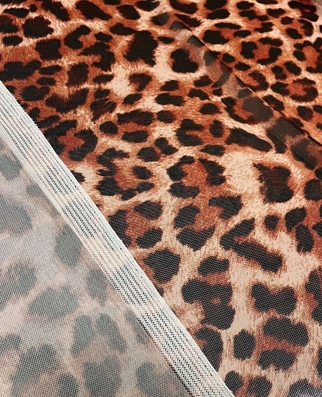 Сетка принт лео кор\бордо